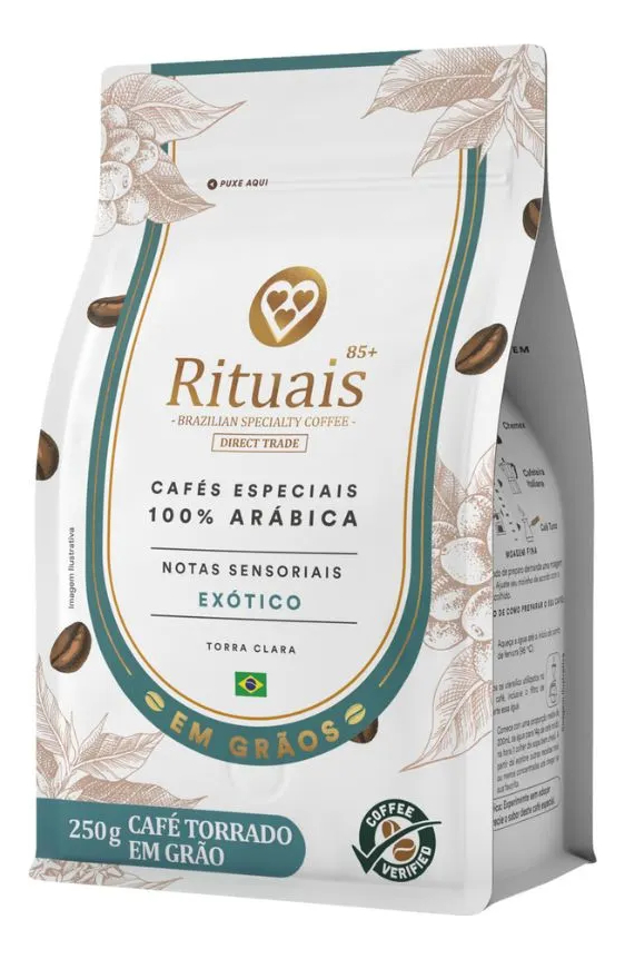 CAFÉ TOSTADO EN GRANO 3 CORAZONES RITUALES EXÓTICO 250G