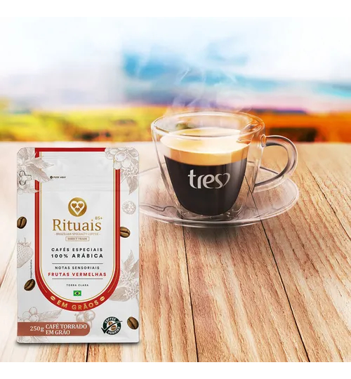 CAFÉ EN GRANOS 3 CORAZONES RITUALES FRUTOS ROJOS 250G