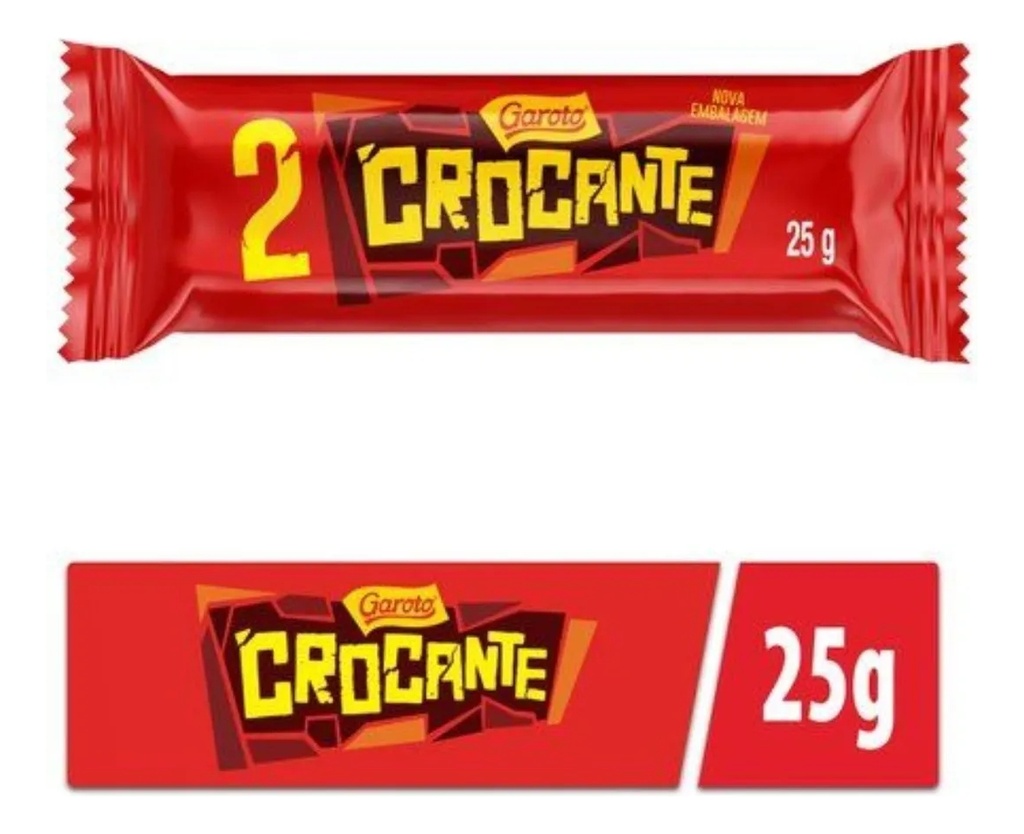BARRITA CHOCOLATE GAROTO CROCANTE 25G