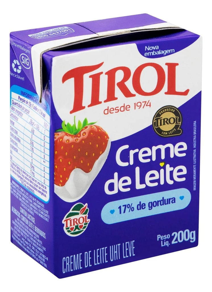 CREMA DE LECHE TIROL UHT - 200G