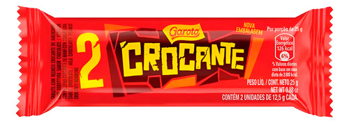 CHOCOLATE CROCANTE GAROTO 25g