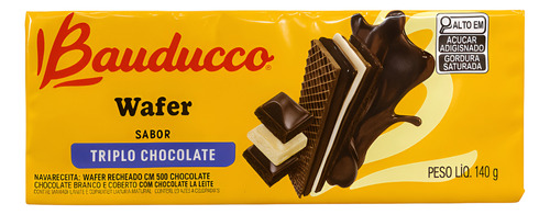 GALLETA WAFER TRIPLE CHOC. BAUDUCCO  140G