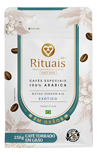 CAFE TORRADO EM GRAO 3CORACOES RITUAIS EXOTICO 250G