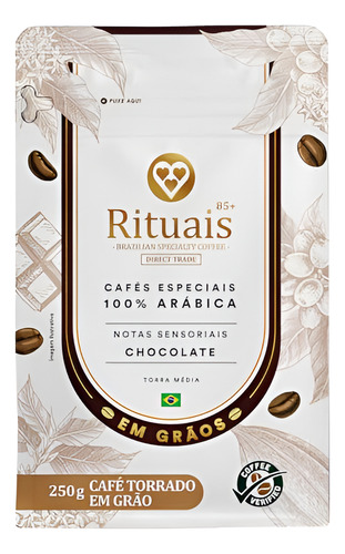 CAFE TORRADO EM GRAO 3CORACOES RITUAIS CHOCOLATE 250G