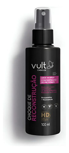 NUEVO! LEAVE-IN VULT CABELOS CHOQUE DE RECONSTRUCAO FRASCO 100ML