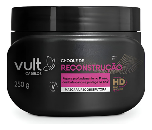 NUEVO! MASCARA VULT CABELOS CHOQUE DE RECONSTRUCAO POTE 250G