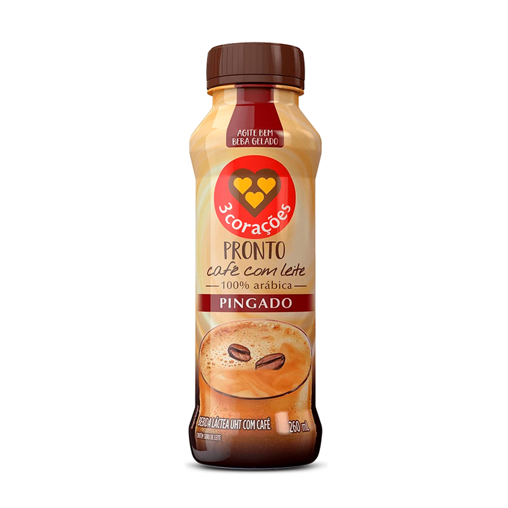 BEBIDA LÁCTEA 3 CORAÇÕES CAPPUCCINO PINGADO 260ml