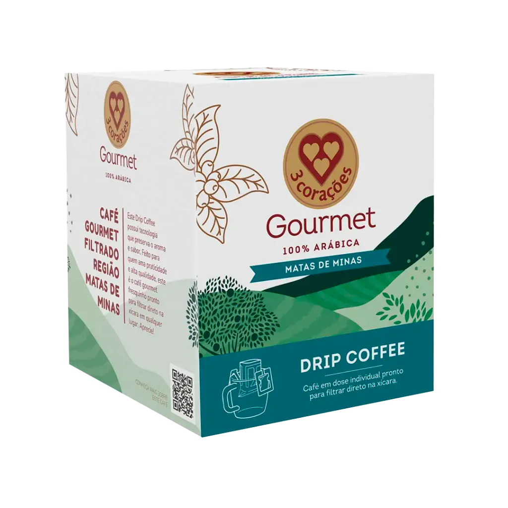 CAFÉ 3 CORAÇÕES GOURMET DRIP MATAS DE MINAS 10X10G 2.webp