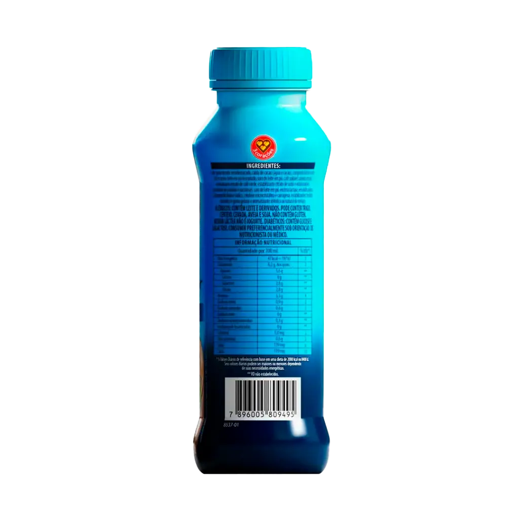 BEBIDA LACTEA 3 CORAÇÕES CAPPUCCINO CERO LACTOSE 260ML VERSO.webp