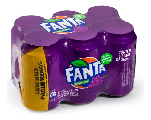 PACK DE FANTA UVA LATA 350ml - 6 Unidades