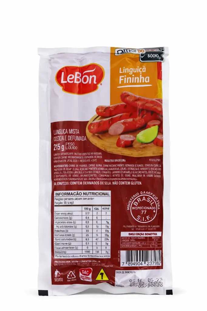 LINGUICA FININHA LEBON 215G