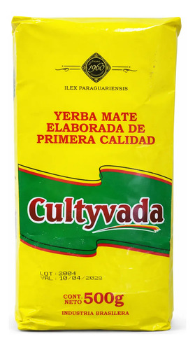 YERBA MATE CULTYVADA NATIVA EXPORTACAO 500G