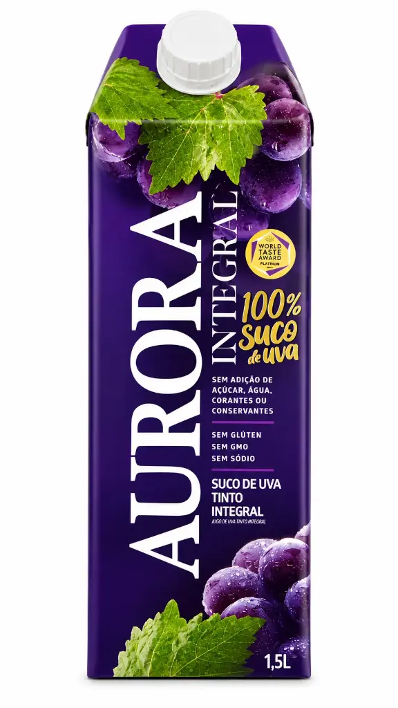 JUGO DE UVA ROJA INTEGRAL TETRAPACK AURORA 1,5L