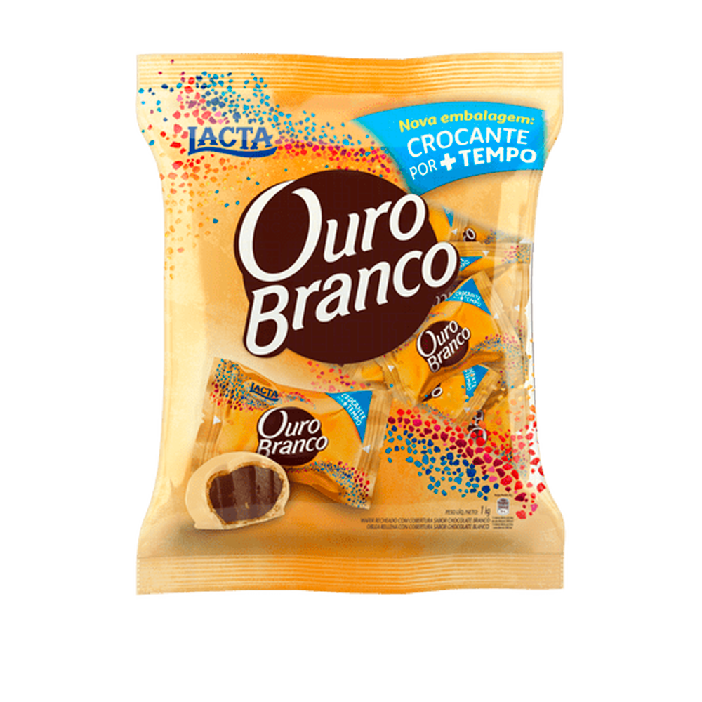 PACOTE DE CHOCOLATES OURO BRANCO - 45 Unidades