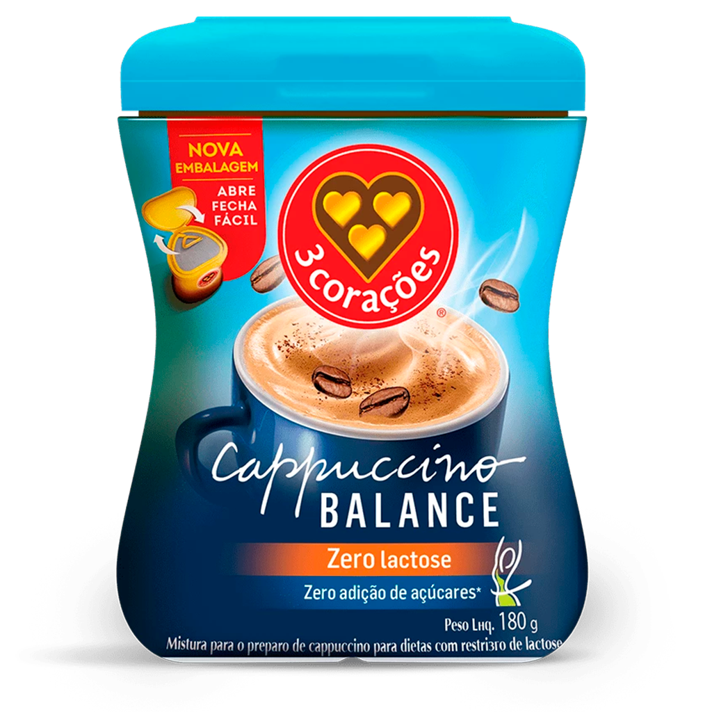 CAFÉ CAPPUCCINO 3 CORAÇÕES BALANCE 180g