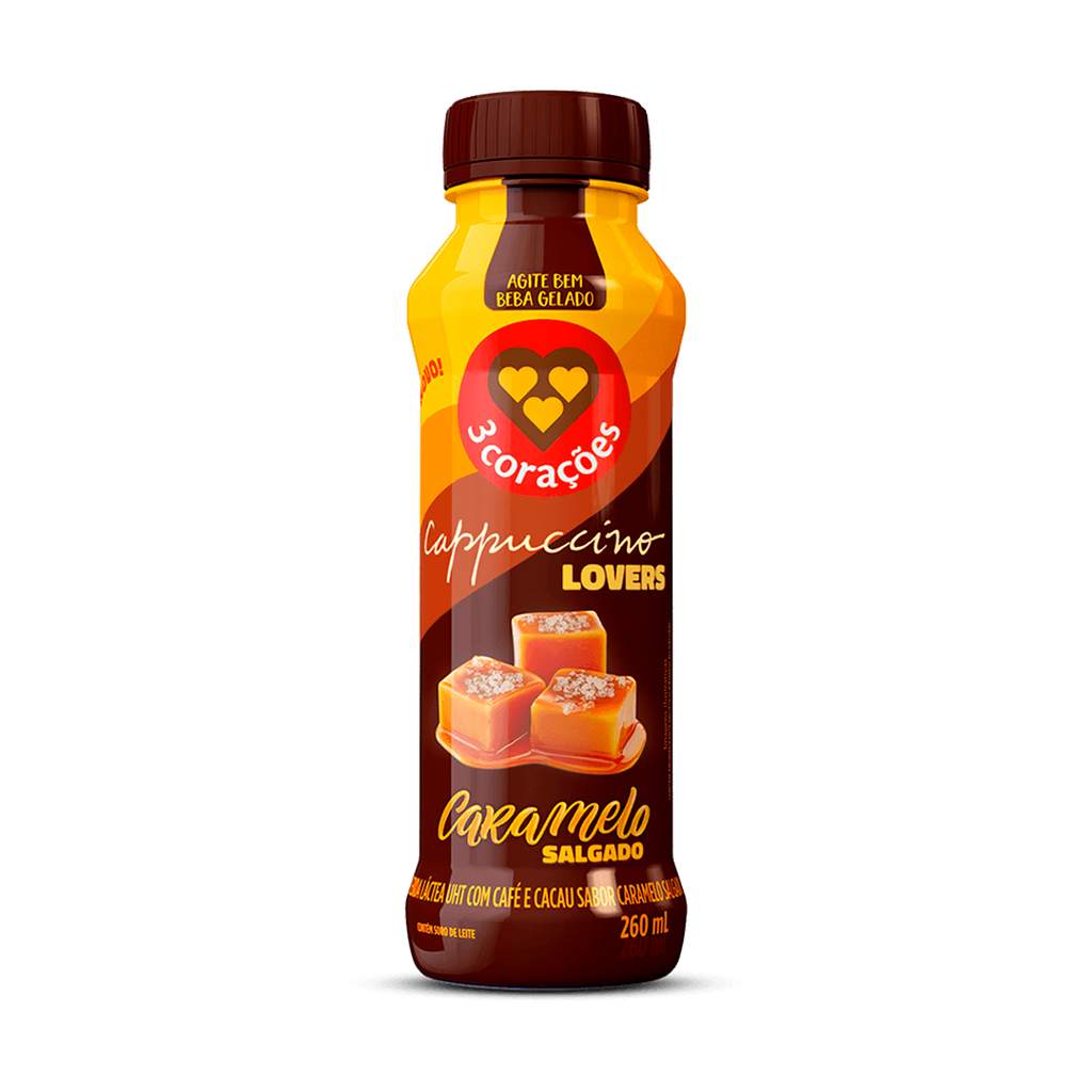 BEBIDA LACTEA 3 CORAÇÕES CAPPUCCINO CARAMELO SALADO 260ML