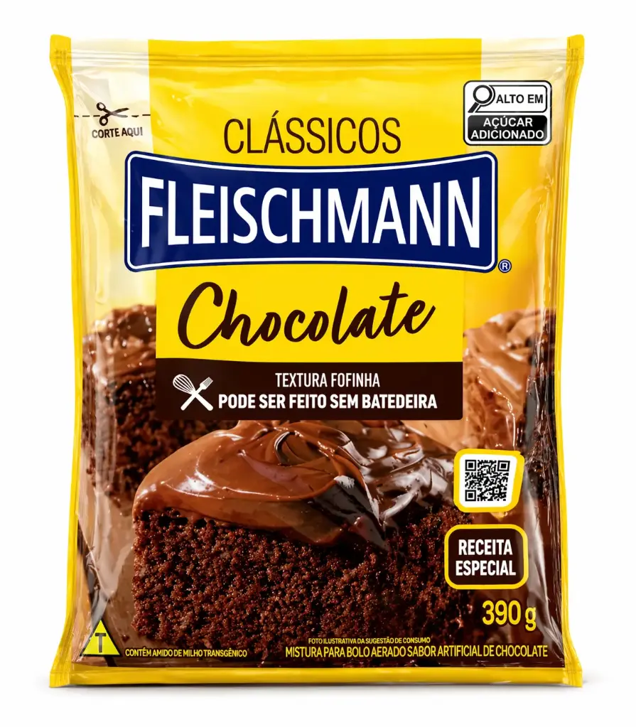 PRÉ-MISTURA PARA BOLO DE CHOCOLATE FLEISCHMANN 390g