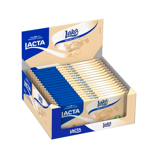 [DP000305] DISPLAY DE BARRAS DE CHOCOLATE LACTA LAKA BRANCO - 17 UNIDADES