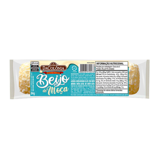 [00357] BEIJO DE MOÇA COM COCO DACOLÔNIA 84g