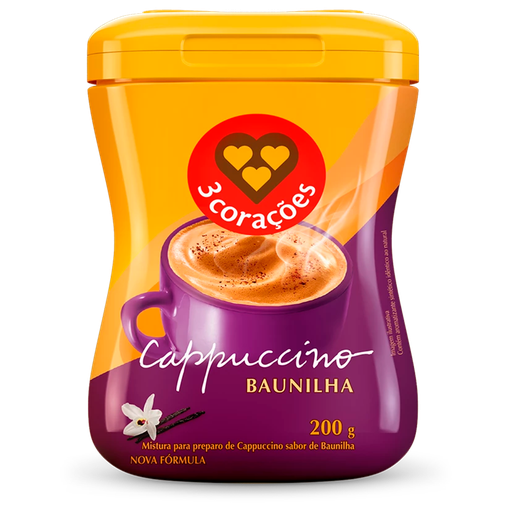 [00523] CAFÉ CAPPUCCINO 3 CORAÇÕES VAINILLA - 200G