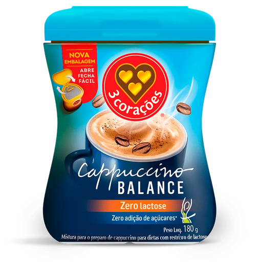 [00519] CAFÉ CAPPUCCINO 3 CORAÇÕES BALANCE - 180G