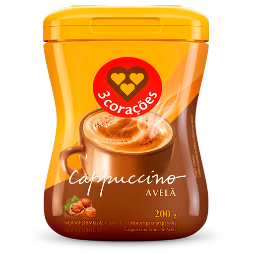 [00522] CAFÉ CAPPUCCINO 3 CORAÇÕES AVELLANA - 200G