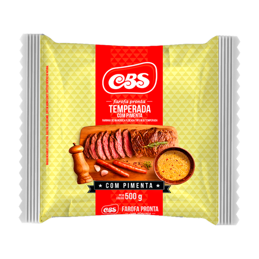 [010954] FAROFA CBS TEMPERADA COM PIMENTA 500g